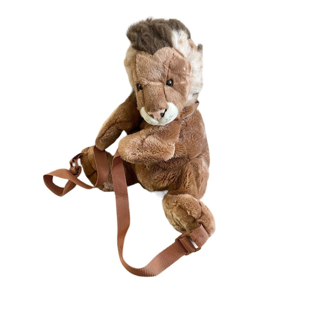 Vintage AURORA WORLD PEEPLE PEOPLE PALS Lion Plush Backpack Overnight Bag